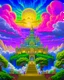 Placeholder: a photorealistic detailed cinematic image of a beautiful vibrant iridescent future for human evolution, spiritual science, divinity, utopian, cumulus clouds, ornate architecture, isometric, by david a. hardy, kinkade, lisa frank, wpa, public works mural, socialist