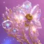 Placeholder: one big crystal subtle flower in a galactic ambiance with a beautiful fairy, transparent petals, delicate colors, full of details, smooth，soft light atmosphere, light effect，vaporwave colorful, extremely sharp detail, finely tuned detail, ultra high definition, 8 k, unreal engine 5, ultra sharp focus