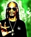 Placeholder: Snoop Dogg, smoking weed, weed with burning dollars, jungle background, hyper realistic