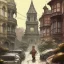 Placeholder: Square+victorian architecture +detailed facades+human scalades+beautiful, liveable urban square lined with with richly detailed houses and shops, ,street trees,ornamental flowers +uphill road+biopunk+Book illustration by Gediminas Pranckevičius, Jean Baptiste Monge, Brian Kesinger, Anton fadeev, Kilian Eng, strong lines, high contrast vibrant colors, highly detailed, 16k resolution, trending on behance