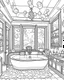 Placeholder: coloring pages for kids, Angela's Beauty Salon, room with windows, with door, written around 3D colorful flowers inside bubbles, hearts, stars, fluffy, photo, typography, fashion, cinematic, 3d rendering, in pink tones.. cartoon style, thick lines, low detail, black and white, no shading, --ar 85:110