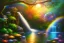 Placeholder: island waterfall bubble spring turtle sunset rainbow