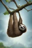 Placeholder: Sloth hanging from tree