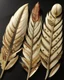 Placeholder: Ivory colored feathers designed in ancient Egyptian hieroglyphics painted by Zosan