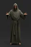 Placeholder: russian monk for a horror , silent hill style, 3d model, t-pose, full length, a pose, front face