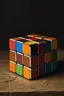 Placeholder: Rubik's cube in the style of rembrandt