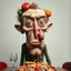 Placeholder: The oddest coagulation and mixture of friends, glossy finish, dine, details very accentuated, stunning style, oniric, Max Ernst, hyperphotography, kiuy, blatant, gross, caricature, very funny, distorted, fabulous