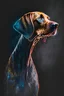 Placeholder: Magyar Vizsla, cinematic lighting, black background, isolated, alcohol ink