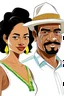 Placeholder: a clip art of a black mexican women and a white honduran man