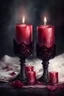 Placeholder: watercolor three burgundy vintage candles with black lace and rubies, Trending on Artstation, {creative commons}, fanart, AIart, {Woolitize}, by Charlie Bowater, Illustration, Color Grading, Filmic, Nikon D750, Brenizer Method, Side-View, Perspective, Depth of Field, Field of View, F/2.8, Lens Flare, Tonal Colors, 8K, Full-HD, ProPhoto RGB, Perfectionism, Rim Lighting, Natural Lighting, Soft Lighting, Accent Ligh