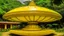 Placeholder: A yellow electrical UFO designed in Mayan architecture