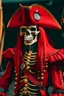 Placeholder: A red skeleton dressed as a pirate