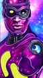 Placeholder: cyborg man, super ,nion ,purple, extremely beautiful art, cosmic, highly creative, rich colors, amazing details