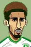 Placeholder: Yasser Al-Arousi Algerian football player cartoon 2d