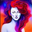 Placeholder: Parametric Galaxy Hair, lady, Portrait, full body, realistic painting, detailed, medium shot