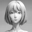 Placeholder: 9 featureless female manga head