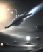 Placeholder: Charcoal sketch, alien invasion, futuristic space craft, blazing sun,