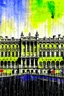 Placeholder: Buckingham palace in the style of john piper