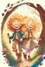 Placeholder: Illustration: Once upon a time, in a land full of laughter and magic, there were two best friends (a boy and his older sister with long blond/brown curly hair). They loved to explore and go on exciting adventures together.