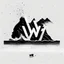 Placeholder: logo design, letter ‘w’, letter ‘k’, letter ‘s’, West kicks, sneakers, hype culture, minimal, inspiration are the mountains, waves and sea, black and white