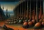 Placeholder: A brownish bronze underground centipede colony painted by Max Ernst