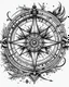 Placeholder: realistic Compass tattoo idea, line art, background, vector, svg, black outline on white background, leave plenty of white space beetween lines for coloring, tattoo style, tattoo idea,full body