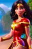 Placeholder: hyper realist, hyper detailed, stunningly beautiful Wonder girl, MO-DI CARTOON style