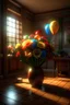 Placeholder: Honoring university teachers with students, balloons, flowers, gifts,3D,8K,BLENDER