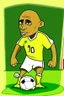 Placeholder: Roberto Carlos Brazilian soccer player cartoon 2d