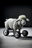 Placeholder: abstract toy sheep with wheels