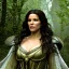 Placeholder: art by Alfons Mucha, stained glass motif, whole body image of beautiful Kate Beckinsale as Yennefer the Sorceress from The Witcher in a mystical enchanted forest opening a portal to another world, HD 4K, sharp detail, photo-realistic accurate face and features, cinematic lighting, award winning imagery