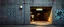 Placeholder: background of wall(wet textured concrete, gray, old, cracked, stained, 1 wall light) from underground parking, hong kong style, a large number "46" painted on left(old faded paint), at middle is an opening into an area with asian shops(poorly lit), cyberpunk, to the right of opening is a faded painted rectangle