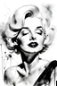 Placeholder: Watercolor black and white Marilyn Monroe