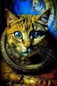 Placeholder: Portrait of a cat by Van Gogh