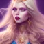 Placeholder: a princess with a lot of jewellery, long blonde hair, gold lipstick, blue eyes,with feather dramatic, dramatic lighting, pixar style, volumetric lighting, hyperrealism, 8k, high quality, photorealistic, lot of details