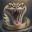 Placeholder: A viper with its fangs bared