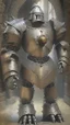 Placeholder: medieval metal golem, apart