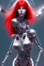 Placeholder: cyborg, red hair, sexy, perfect, real, dream