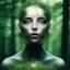 Placeholder: Photo portrait of a woman and beautiful forest, Double exposure, DSLR