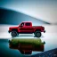 Placeholder: photorealistic shot, Toy R C truck, monotone color palette, sharp focus, puddle reflection, refraction, mist on the horizon, shadowcast, detailed and intricate, intense cinematic composition