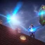 Placeholder: Rooftop medium view of a Giant Paladin projecting a hologram of a shield covering a Home, 8k resolution, high-quality, fine-detail, detailed matte, volumetric lighting, illustration, greg rutowski,