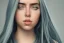 Placeholder: Billie Eilish, afraid in a dark room, realistic, not to be distinguished from a photo, identical pupils, photorealistic illustration