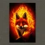 Placeholder: fire fox, highly detailed, semi realistic, bright lighting