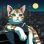 Placeholder: Cat hair emo , Lazer glass , Tokyo city night view wallpaper , cartoon
