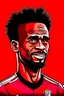 Placeholder: Mohamed Salah Egyptian soccer player, cartoon 2d