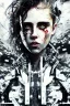 Placeholder: Danish singer MØ face,Abstract Yoji Shinkawa,cyberpunk,