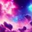 Placeholder: paysage extra-terrestre, 4K, photo realiste, détails, rose et bleu, galaxie