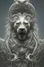 Placeholder:  lion alien, head,8 eyes, evil, 8k, finely detailed, photo realistic, HR Giger style