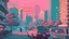 Placeholder: soothing 80s Japanese city ,