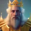 Placeholder: A portrait of a crystalised blue pink king, gold, sunny background, atmospheric, realistic, unreal engine, 8k. Cinematic lighting, octane render.